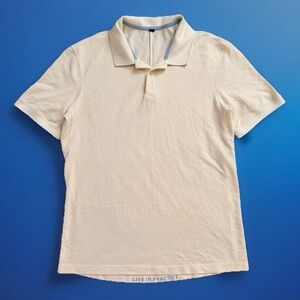 Lululemon Polo Shirt Mens L Light Yellow  Color Live In Practice Performance